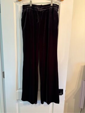 Simply Vera Vera Wang Black Wide-Leg Velvet Pants